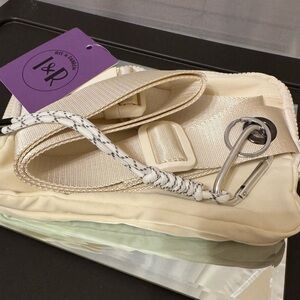 Iris & Rainbow Multipocket 59" adjustable long strap off white crossbody